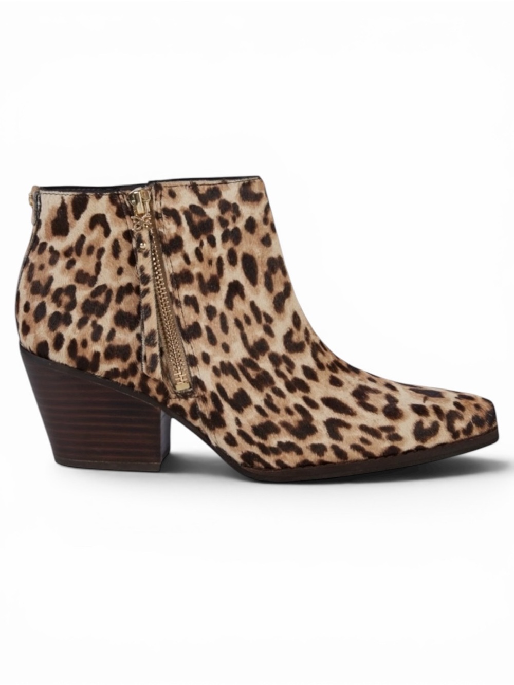 SAM EDELMAN WALDEN CHEETAH CALF HAIR BOOTIE SIZE 9.5